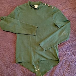 J. Crew emerald cotton body suit